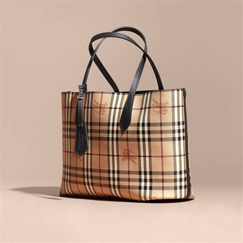 reversible burberry bag|burberry haymarket check tote bag.